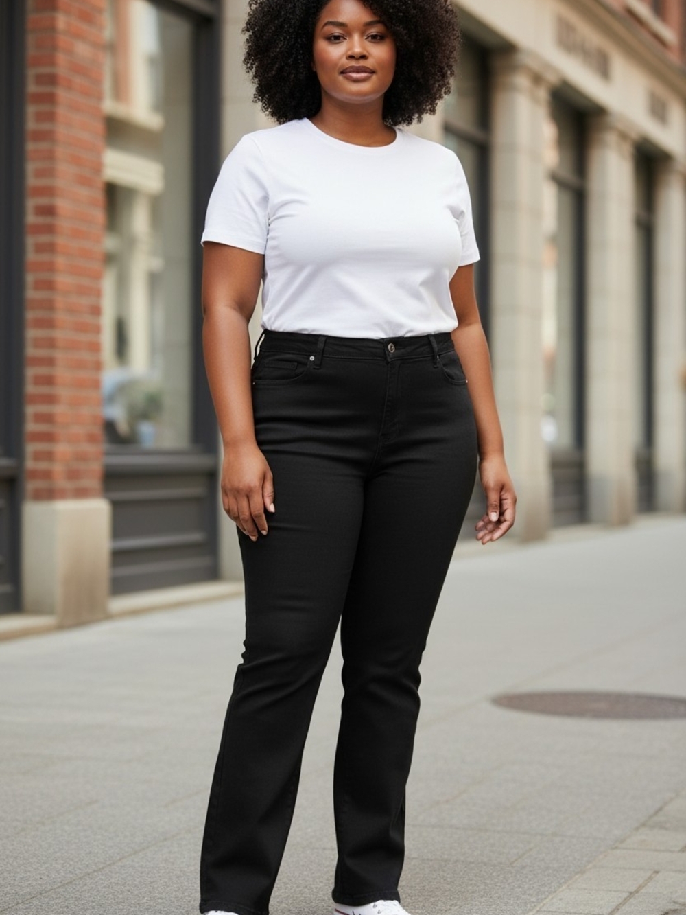 Old Navy Black Straight Leg High-Rise Jeans